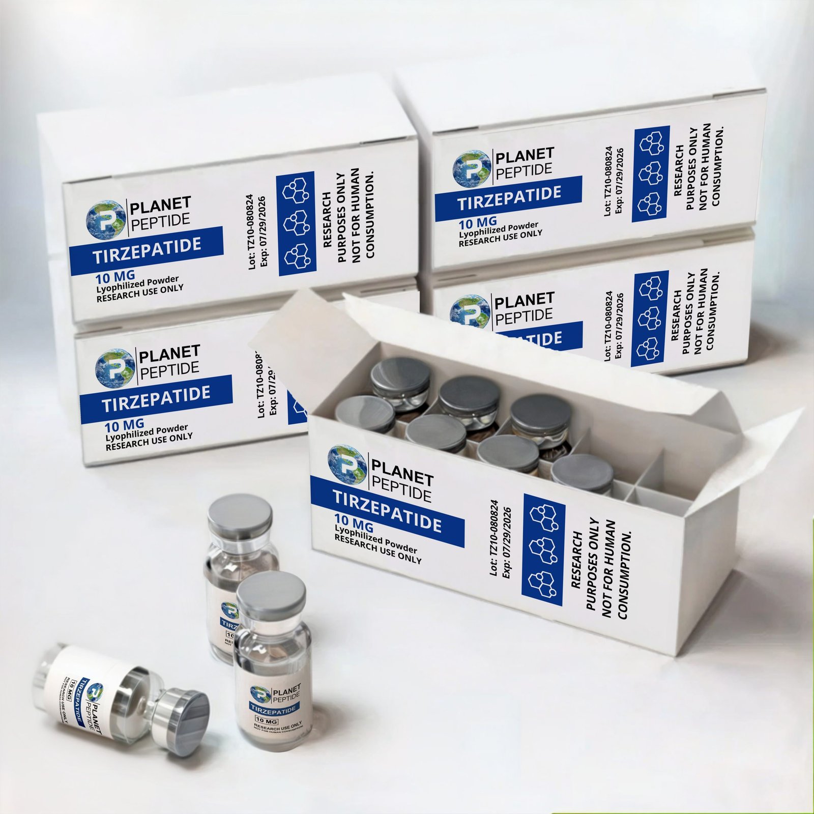 BULK Tirzepatide-RUO 10MG x 10 Vials 1 23 500