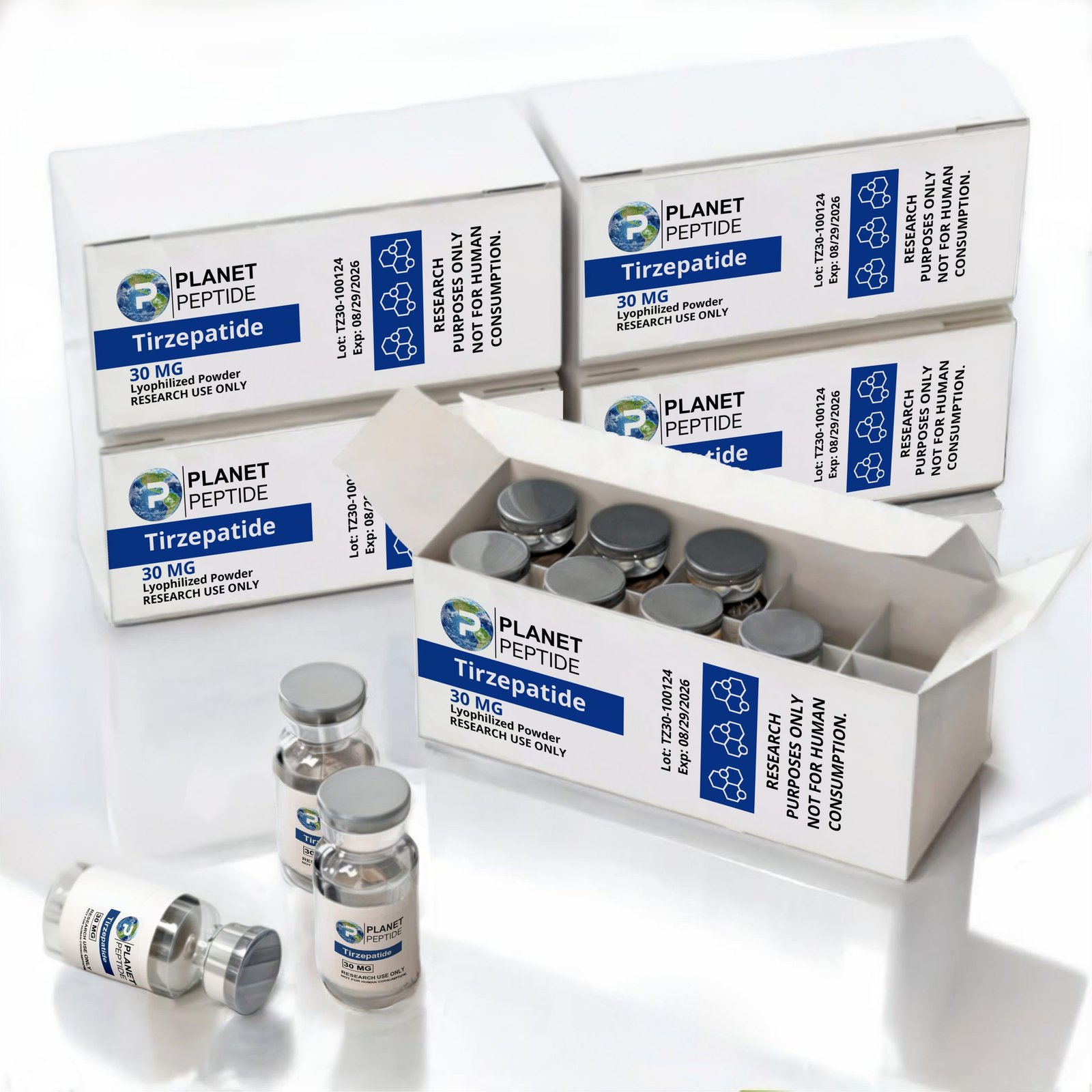 Bulk Tirzepatide-RUO 30MG x 10 Vials 1 25